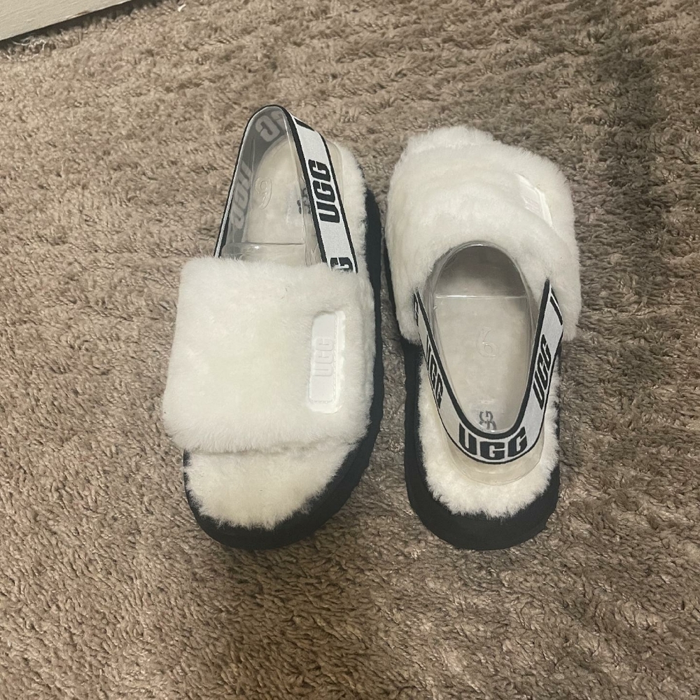 White Ugg Slides